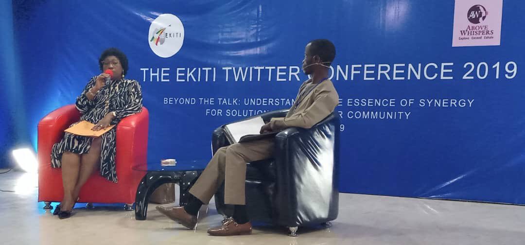 OneEkiti's tweet photo. Kindly tune to AYOBA 951 FM by 12pm today for the news story on yesterdayβs Ekiti Twitter Conference and @Above_Whispers conversation with H.E Erelu Bisi Adeleye-Fayemi @bisiafayemi.
#EkitiTwitterConference2019 #AWconversations #BisiaFayemiSpeaks https://t.co/b2EPCyRiEv
