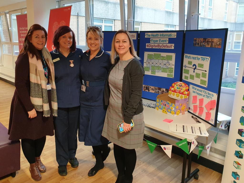 TRFTEDTeam's tweet image. Come and see us in the @RotherhamNHS_FT foyer!! #digitalbydefault working alongside @RotherhamNHS_HI is such a pleasure. The trust has come such a long way in 2 years! Hard work all round!! The digital era is certainly upon us!