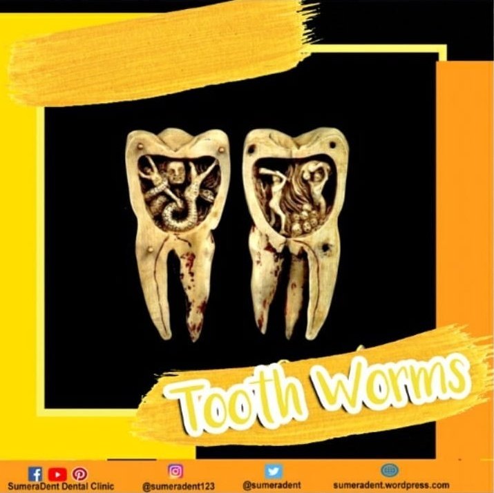 sumeradent's tweet photo. Tooth Worms?

Prior to 1960, it was a common belief that toothaches were caused by a “tooth worm” that lived in your gums. If the pain subsided, it was because the worm was simply resting.

 #Sumeradent #WeCare https://t.co/prwsAN9U3L