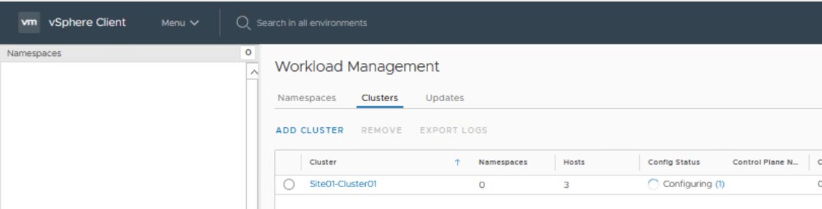 vEDW's tweet photo. Doing some #Tanzu #ProjectPacific lab testing.
Creating Supervisor cluster ...
@cloudnativeapps #StainesK8sHackCode https://t.co/CK5p2IQNgG