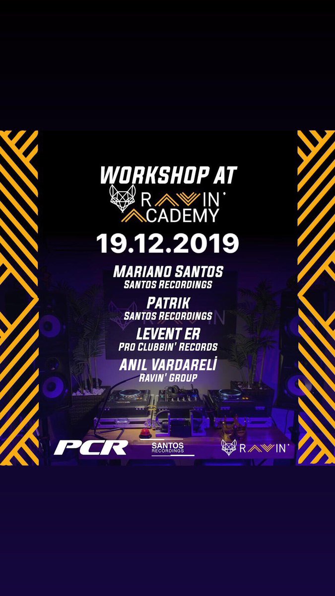LEVENTER_DJ's tweet photo. RAVIN ACADEMY ISTANBUL PRESENTS! WORKSHOP AT ACADEMY. MARIANO SANTOS, PATRIK, LEVENT ER, ANIL VARDARELI #ravinacademy #istanbul #leventer #marianosantos #patrik #anılvardareli #workshop #music #dj #dance #dancemusic #techno #techhouse #housemusic #djmag #party #event #gig #mix https://t.co/iT9NoikzQ0