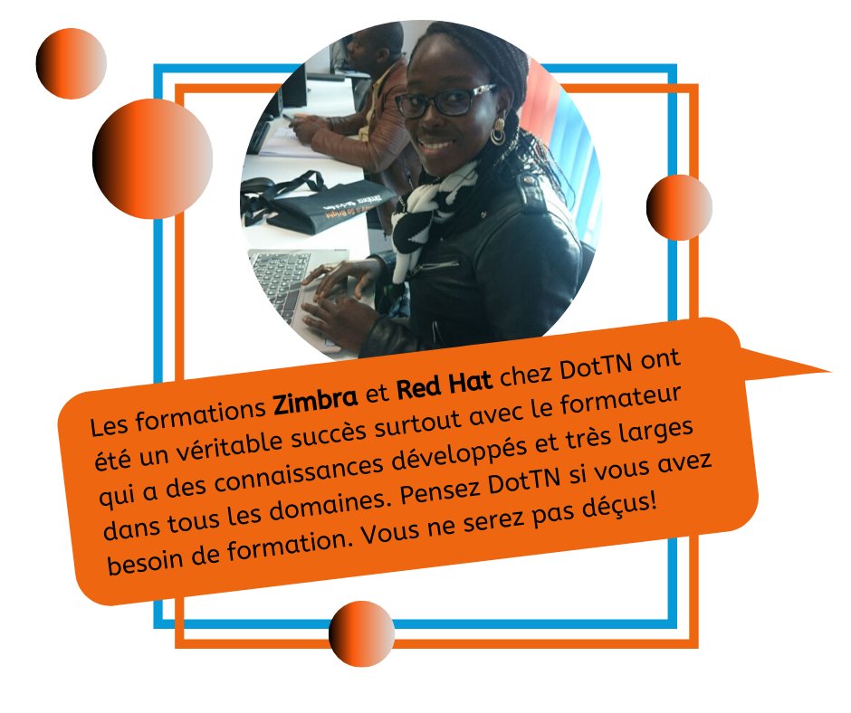 official_dotTN's tweet photo. We thank Anita KPELAFIA from TOGO for her valuable feedback on our Zimbra and Red Hat Trainings! It is your feedback that reminds us why we started training and certifying professionals in the first place. We look forward to supporting you throughout your career. 😍🌹 https://t.co/KTZQvBstMA