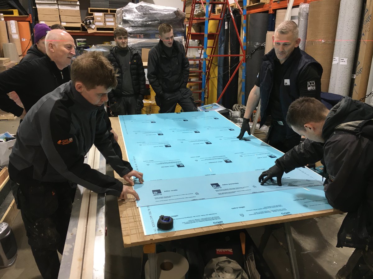 GTFSL2's tweet photo. Huge thanks to John McGhee and Stephen Charles of @AltroFlooring  for the refresher training carried out in our premises last week. Using our in house training bay, they helped the boys gain more understanding of this popular product. #gtfsl #training #improving #altro #whiterock https://t.co/VyEc93K0DU
