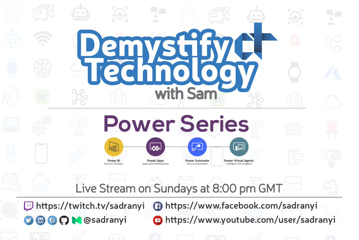 In preparation for the upcoming Power Platform Bootcamp and also to create a strong, well resourced, skilled and supported power community, my team and I are coming up with the Power Series on the Demystify Technology show. Join us let our powers combine. #LessCodeMorePower