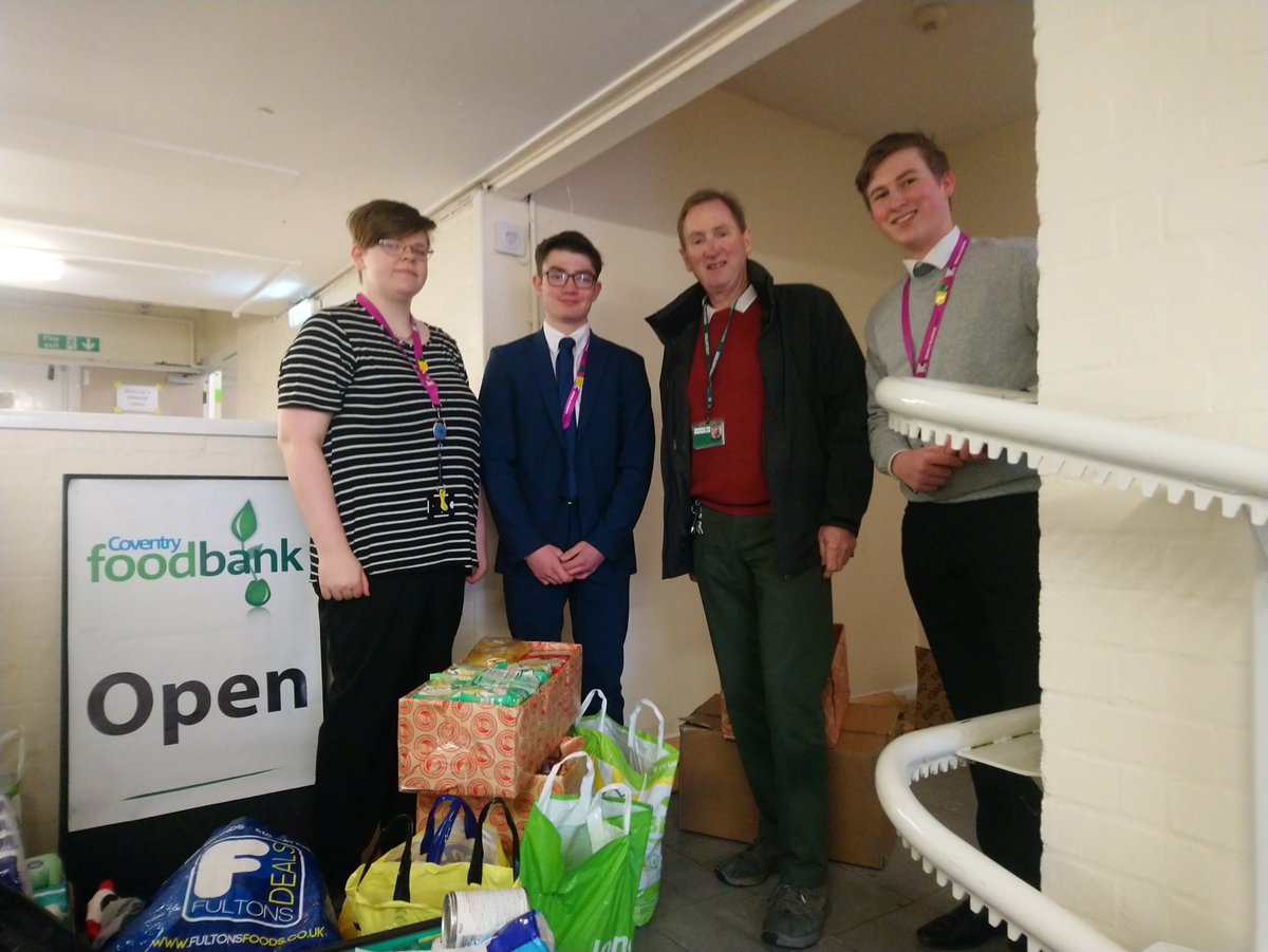 WApost16's tweet photo. @WhitleyAcademy1 Today our Y12 Deputy Head Boys and Girl visited Coventry Food bank with Christmas food Parcel donations, as well as visiting 8 members of the local community who are in need. #bethebestyoucanbe https://t.co/wrRqAP5ya6
