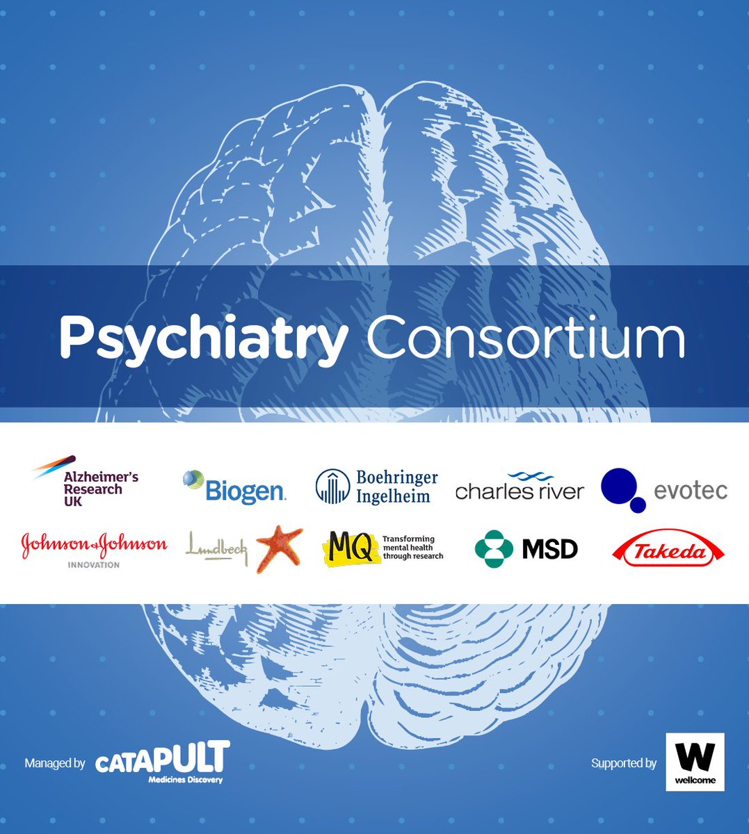 MedDiscCat's tweet photo. .@CRiverLabs and @Evotec will work closely and collaboratively with the, academic researchers who are successful in securing project #funding from the Psychiatry Consortium– read more > https://t.co/aO2RfnNVRM https://t.co/gWGxW36Jgq