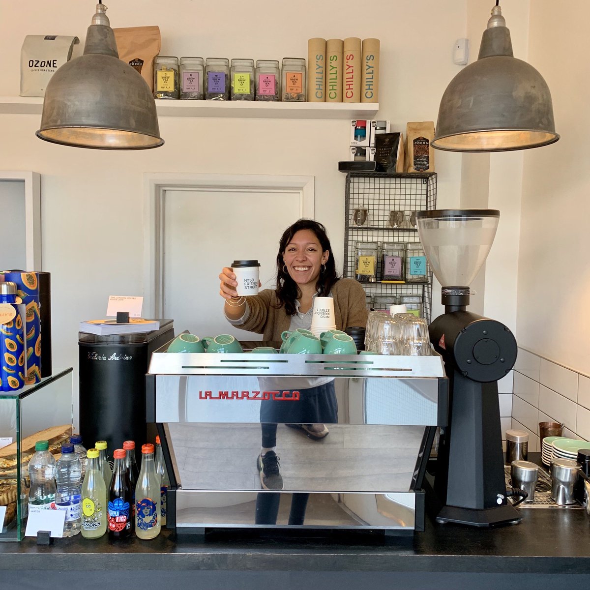 Serving you coffee with a smile all day long on Friendly Street 😊