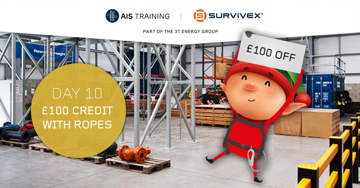 SurvivexLtd's tweet photo. #DAY10 - Book #IRATA #RopeAccess TODAY &amp; get £100 course credit!

Available in both #Aberdeen and #Newcastle.

Call 01224 794 800 / email info@surivex.com to book today!

*T’s &amp; C’s apply. Learn more: https://t.co/9UPRspMln5

#12daysofchristmas #offshore #training https://t.co/ChguVK8khm
