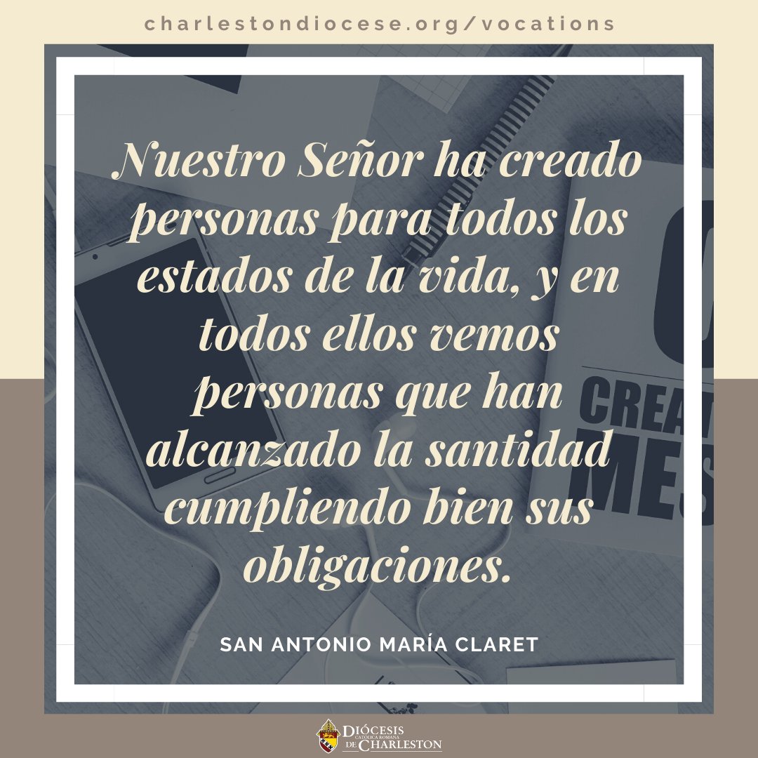 DioceseChas's tweet photo. #VocationsTime with St. Anthony Mary Claret, who placed great emphasis on the Eucharist and devotion to the Immaculate Heart of Mary. / #tiempodevocaciones con San Antonio María Claret, quien puso gran énfasis en la Eucaristía y la devoción al Inmaculado Corazón de María. https://t.co/qnU7QFVr5r