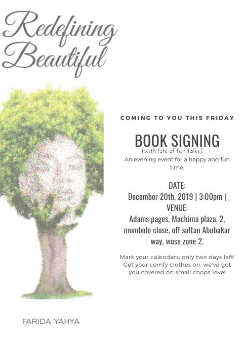 TheFaridaYahya's tweet photo. If you are in Abuja this Friday and you will like to have me sign your copy of #RBThebook or just chat about your startup journey, let's hangout @adamspagesabuja 😊
#faridayahya
#buildingforgrowth
#startuptips https://t.co/HnC41Ajx9p