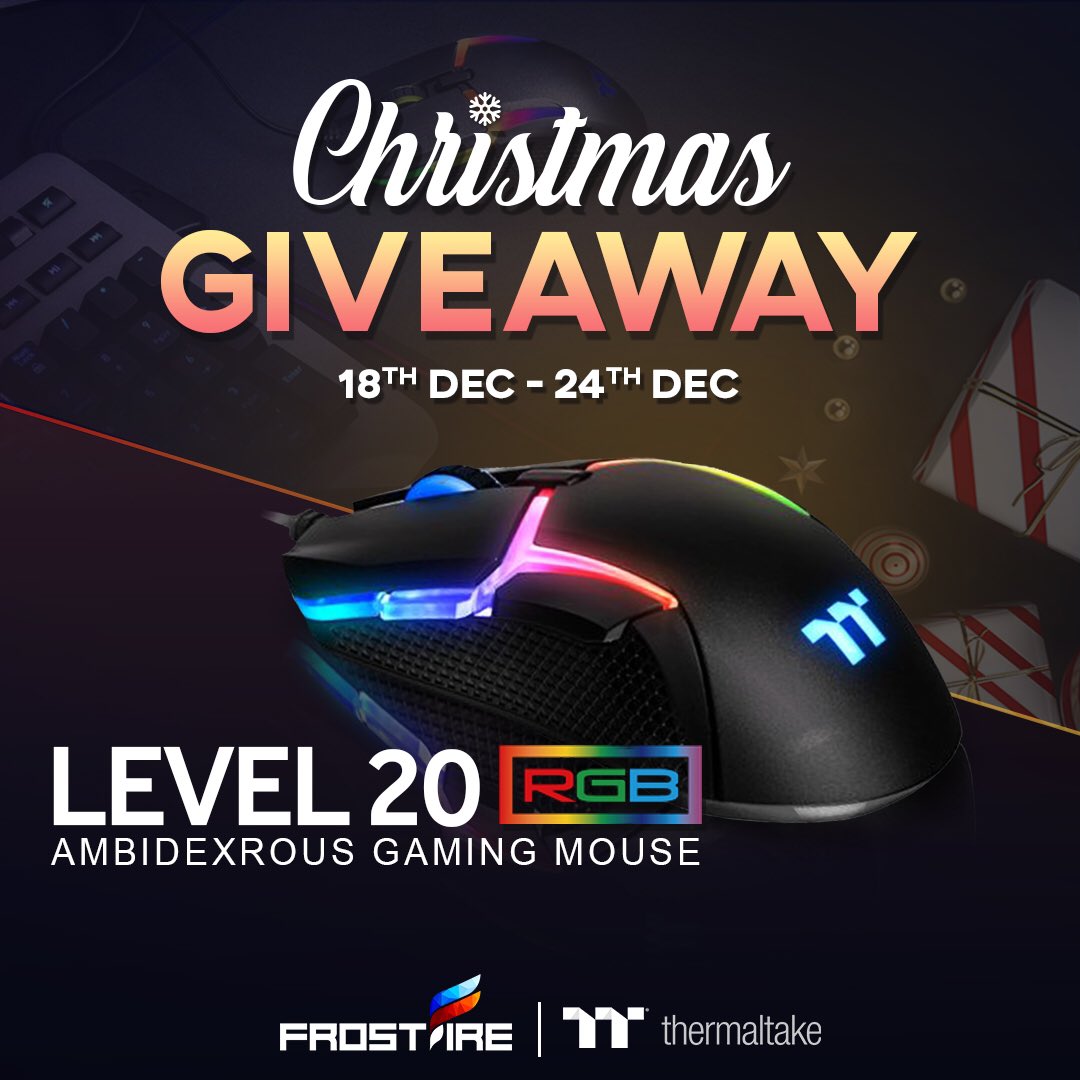 FrostFireMY's tweet photo. 🔥TT Level 20 RGB Gaming Mouse Giveaway🔥

 ▫️Follow @ThermaltakeInc @FrostFireMY 
▫️Retweet this tweet
▫️Tag 2 friends down below 

More entries here w/ Gleam: 
🔗 : https://t.co/aEgFq8ebpK https://t.co/yXLFDtY9kA