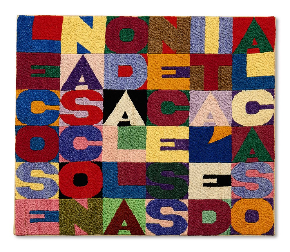 Alighiero Boetti, Le cose nascono dalla necessità e dal caso (Things are born from necessity and chance), 1988, embroidery on canvas
.
.
.
#repettogallery #alighieroboetti #boetti #italianartist #italianart #embroidery #artepovera