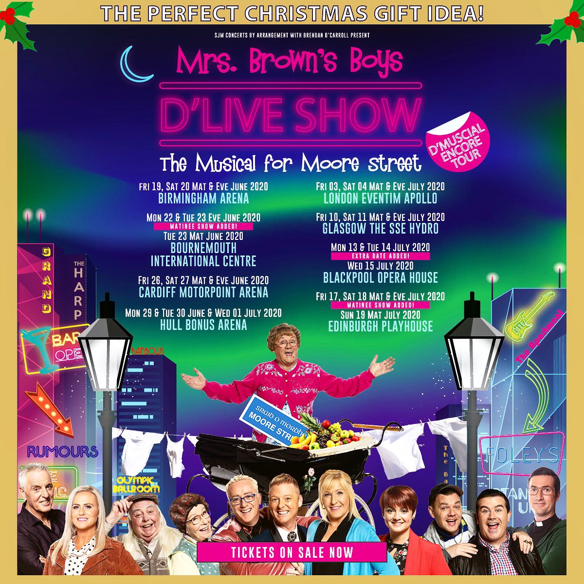 Due to demand extra shows have been added to Our 2020 tour Mrs. Brown's boys D'LIVE SHOW in Bournemouth, Blackpool, Edinburgh and tickets are on sale now, Click on this link to purchase gigst.rs/MrsB