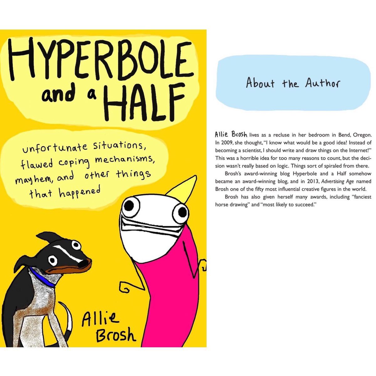 aparajitaz's tweet photo. #latepost #book49 Hyperbole and a Half by #AllieBrosh my 49/60th read for @goodreads #readingchallenge @htbrunch #brunchbookchallenge2019. What a hilariously hilarious book!
#humour #womenauthors #momswhoread #hyperboleandahalf #funnybooks #depression #dogscience #mustread https://t.co/bU9IQa4bLU