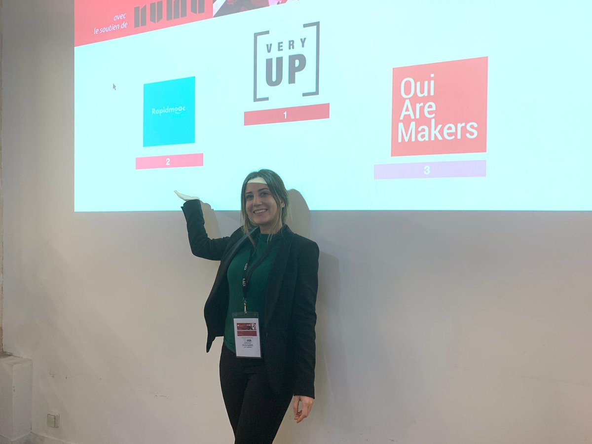 rapidmooc's tweet photo. We are very proud 🤩of our 2nd place at the #LearningGenius Showcase with Agathe Malinas and our beautiful @vancleefarpels case study! 🙏to @placroix and Philippe Gil. 
Congrats 🤜 @VeryUpCompany + @ouiaremakers for sharing the podium with us! 

#edtech #LearnInnov2019. https://t.co/pCPxtJXW1n