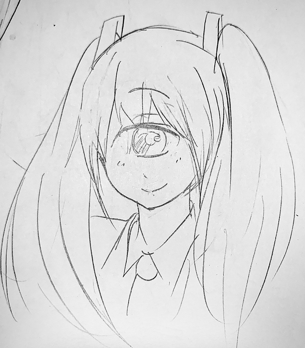 出来心で単眼ミクさん描いてみたけど割と可愛いのでは 