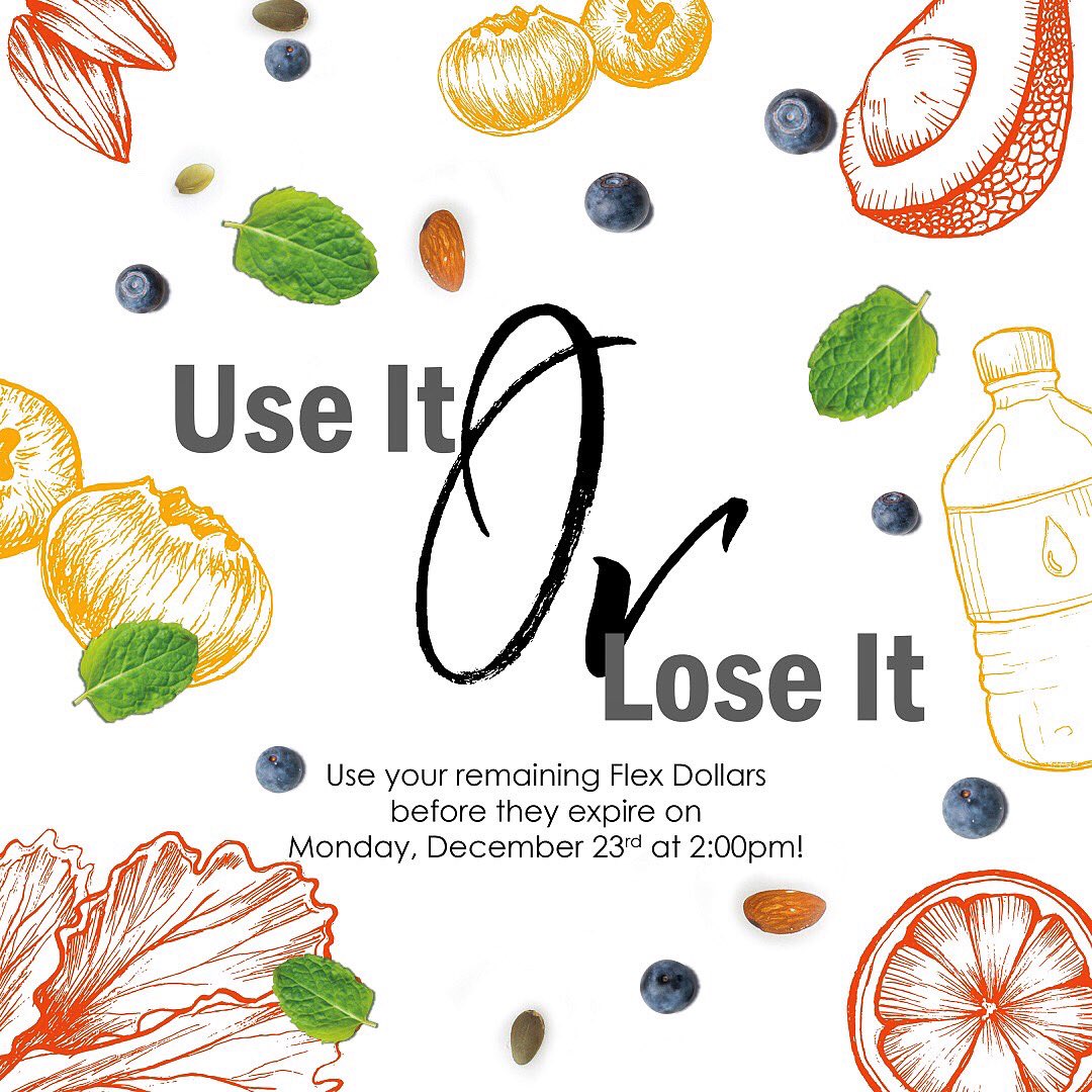 RUNewarkDining's tweet photo. USE IT OR LOSE IT 💸
•
Use up your remaining flex dollars before they expire! Flex dollars are accepted at all on-campus dining locations! https://t.co/YWAvlwQ9vZ