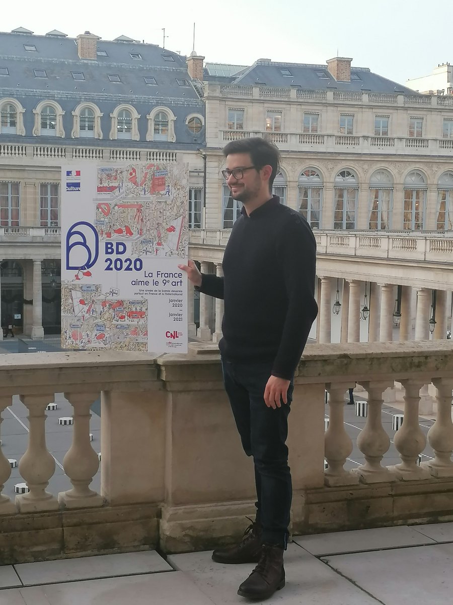 2020anneeBd's tweet photo. #BD2020 en direct du @ministerecc @JosephFalzonBD a dévoilé son affiche suite au discours de @franckriester. https://t.co/EBndTr3SRa