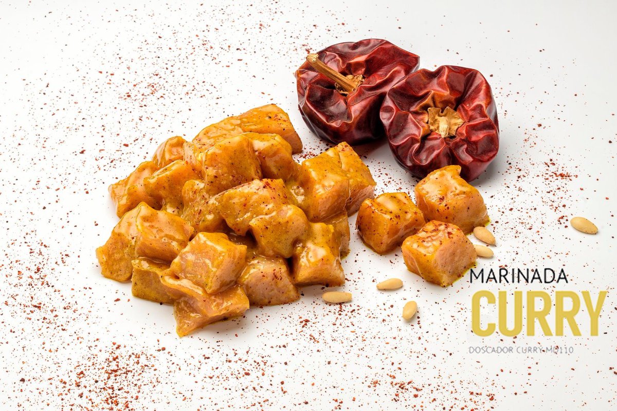 DoscadesaSL's tweet photo. Marinada en base a aceite inspirada en una mezcla de especias típica de la cocina hindú, es una equilibrada combinación de sabores intensos como la cúrcuma, los cominos y el fenogreco, con notas frescas como el cardamomo y el anís.

👉 https://t.co/IGluhKaWQQ https://t.co/I4SARoB7nu