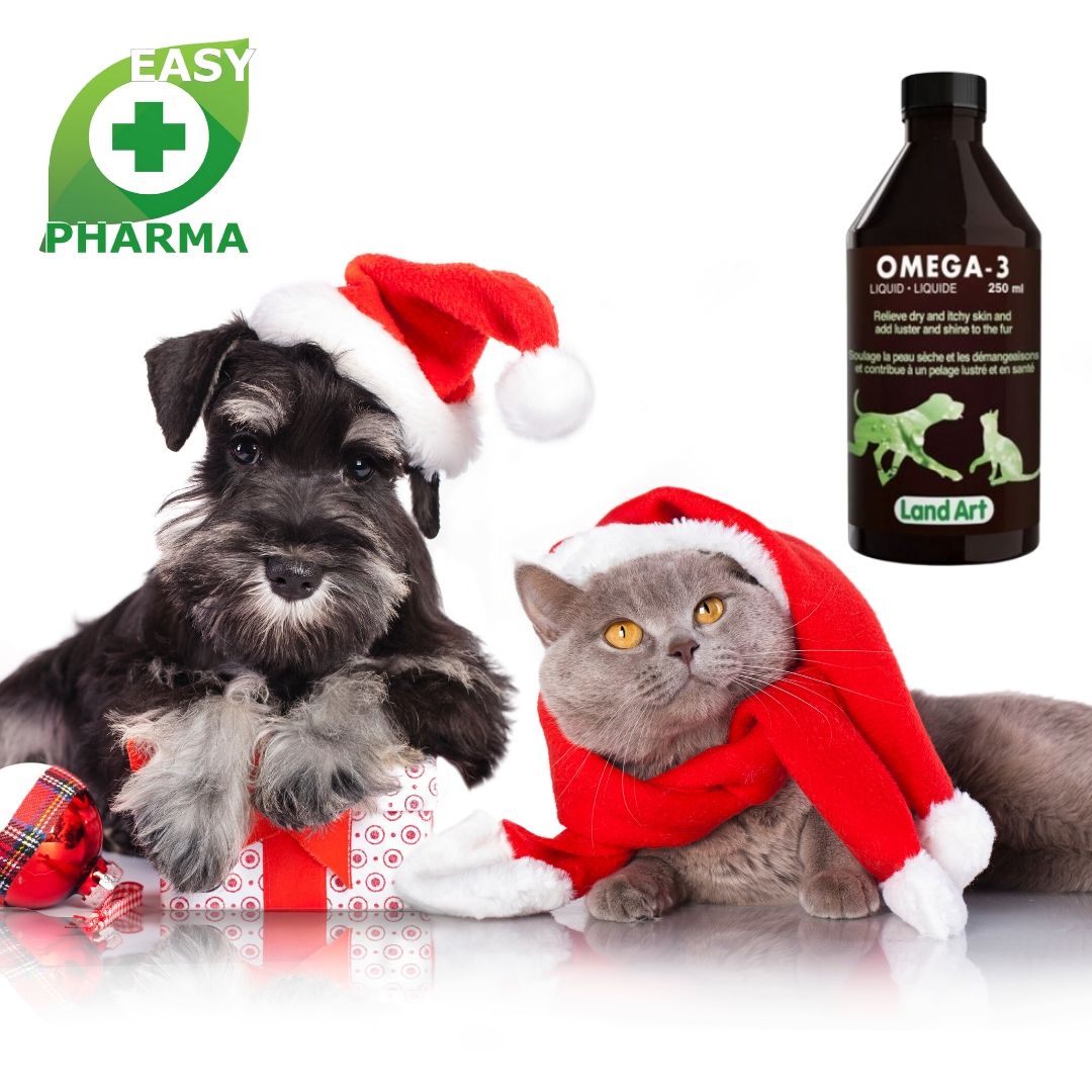 🐾 This Christmas, don't forget your four-legged friends with Land Art Canada's natural products available on easy-pharma.ca : bit.ly/2M4LYMu
#easypharma #omega3 #pet #animals #animallove #kitty #animalsupplements
