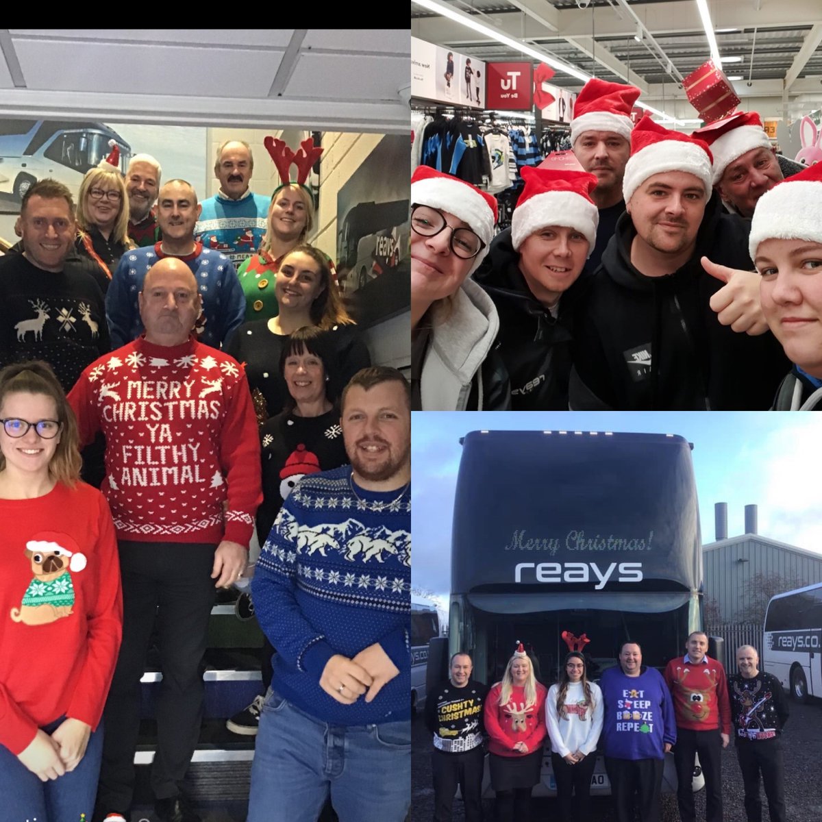 ReaysCoachTours's tweet photo. #TeamReays raised a fab ยฃ58 for @savechildrenuk for
#ChristmasJumperDay last Friday. Merry Christmas to you all. https://t.co/BI6ZPg8iTr