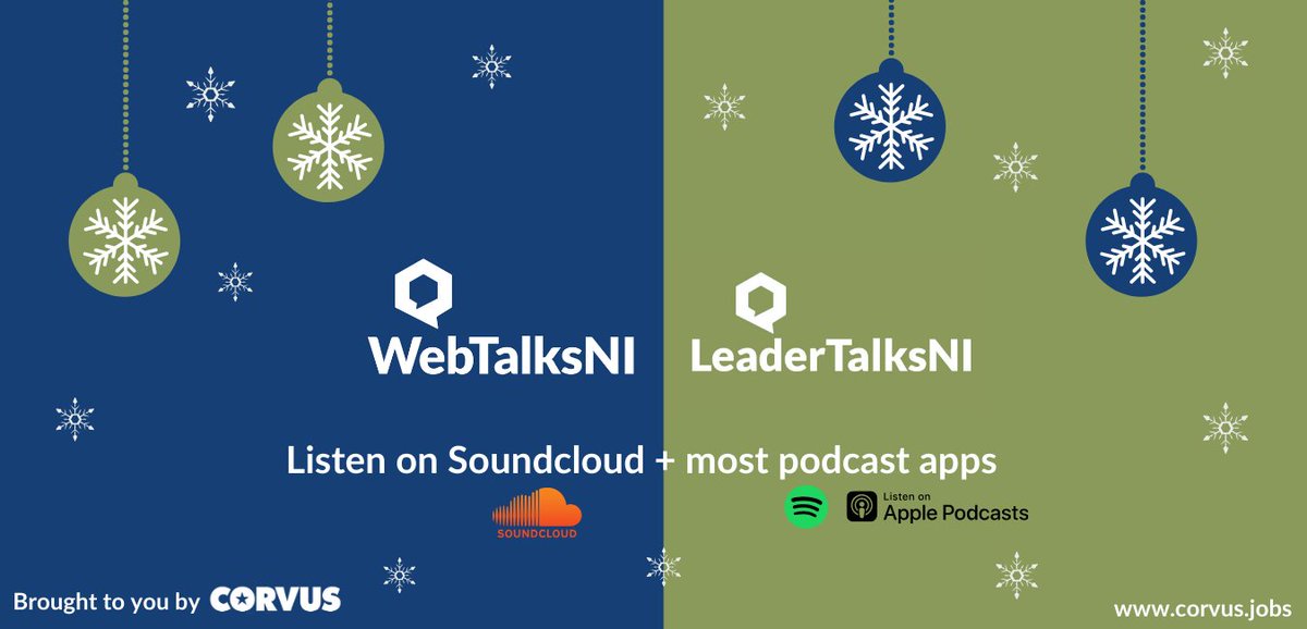 WebTalksNI's tweet photo. The TalksNI podcast series features

 @WebTalksNI &amp; @LeaderTalksNI 

Listen on Soundcloud- https://t.co/Ka3E7x5Vg2

+ most podcasting apps

#SpreadingChristmasCheer #talknipodcast #talksni #careerpodcasts #northernireland https://t.co/Dnv7AdlOAE