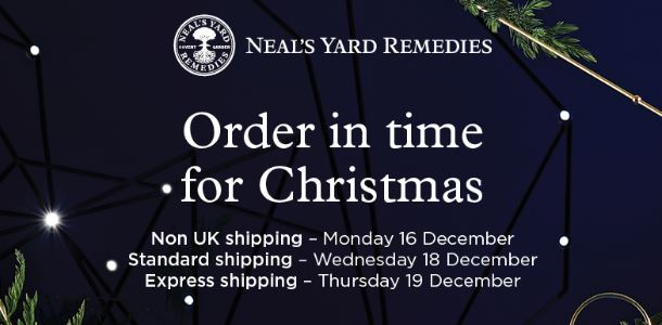 Don't panic, there's still time to order your <a href="/NYR_Official/">Neal's Yard Remedies</a>  Christmas gifts - but not a lot of time!  Order today for standard delivery or tomorrow for express delivery. Message me with your order and I'll ensure Santa delivers in time for Christmas 🎅 #NealsYard #christmasgifts