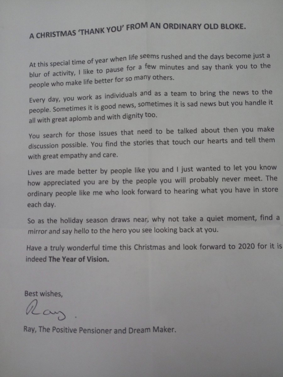 BBCWiltshire's tweet photo. A lovely letter from a lovely listener. Thank-you Ray - very much. https://t.co/wQMZD3Zu9X
