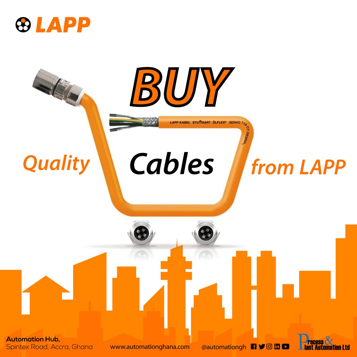 automationgh's tweet photo. For quality cables of all forms...
Contact us for authentic Lapp cables at the best price.
#lappcables #smartsolutions #buyquality https://t.co/o1QIagxGce