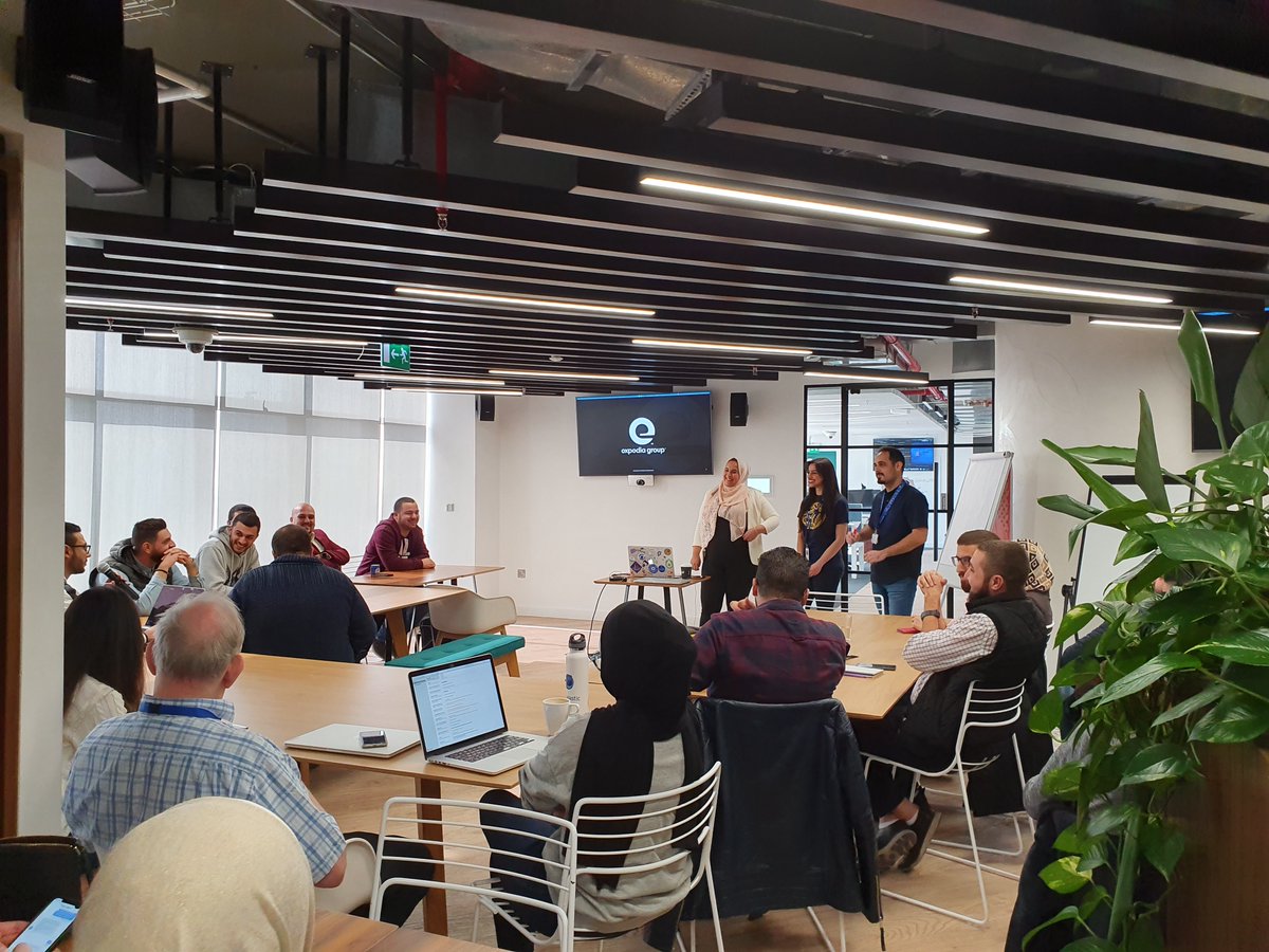 ExpediaJo's tweet photo. Our awesome colleagues at the IOTA team conducted their first in-house tech talk under the title “Getting started with Production Monitoring”. Many professionals from the Jordan market participated in this session, which saw a great interaction and engagement. https://t.co/jtC1E8CDR4