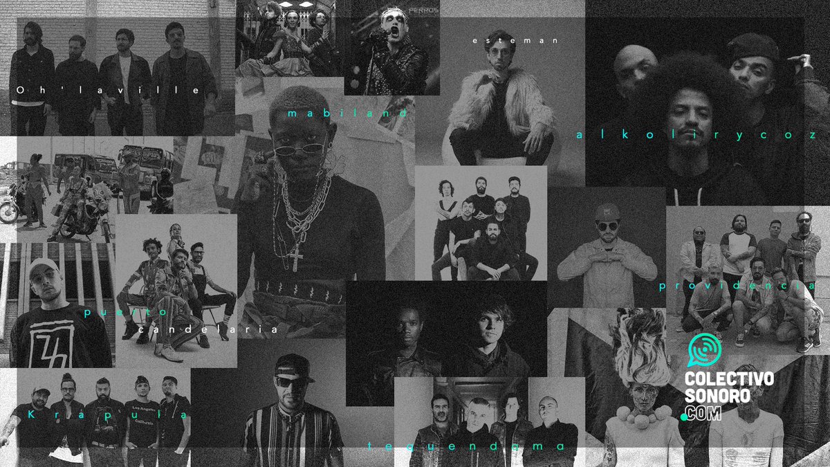 [Listados] <a href="/elsagradohc/">El Sagrado</a> <a href="/TSHsudaca/">Tsh Sudaca</a> <a href="/aerophonmusic/">Aerophon</a> <a href="/BlackPopMusic/">BLACK POP</a> <a href="/subcantante/">Doctor Krapula Mario</a> <a href="/madameperine/">Madame Periné</a> @lisaumet <a href="/juanpabarragan4/">@juanpabarragan</a> <a href="/juanchosargento/">Juancho Valencia</a> @elarkeologo <a href="/ndreaEcheverri/">Andrea Echeverri</a> y <a href="/KonHector/">HectorAterciopelados 🌳</a> en los
 50 cañonazos colombianos alternativos de 2019 de <a href="/ColSonoro/">Colectivo Sonoro</a> bit.ly/2SbV7qz