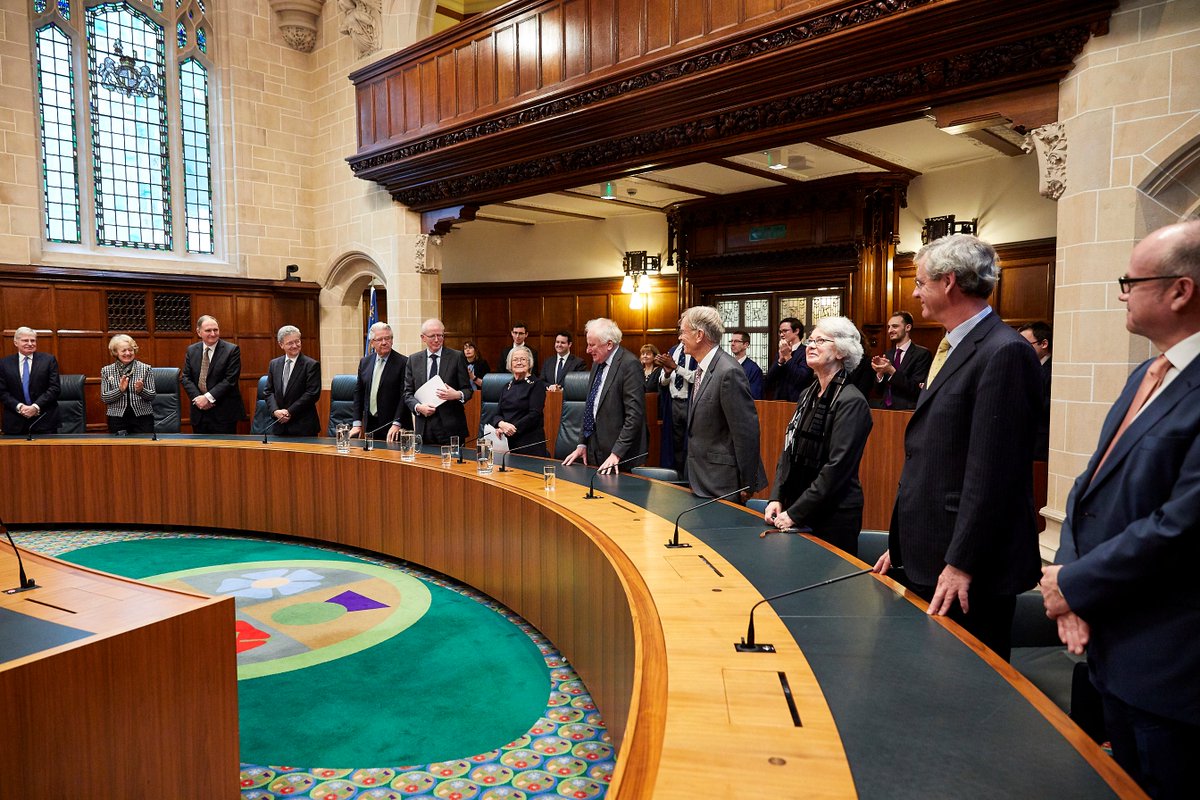 Lady Hale's valedictory was held today in the Supreme Court ahead of her retirement in January 2020. Tributes were made to Lady Hale from members of the legal community and she said a few words herself too. You can watch the valedictory here: supremecourt.uk/watch/valedict…