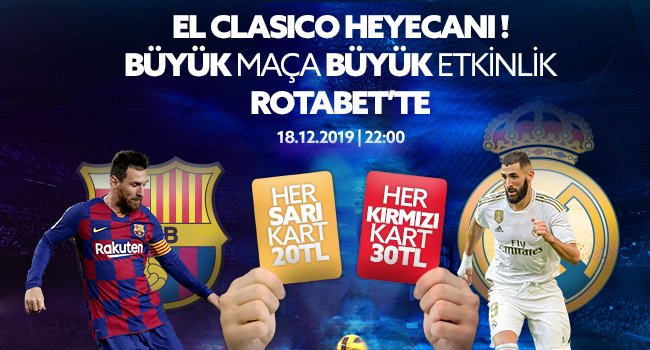 ⏲️Süper Zaman - El Clasico Gerginlik Etkinliğimize katıl, kart sayılarını doğru tahmin et, Bonusları kazan!💰💰💰

📰Kurallar: rotabetlink3.com/Yarisma

📝Katılım Formu: rotabetlink3.com/yarisma-form