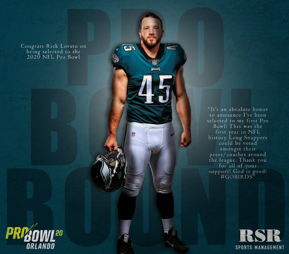 RobRoche_Agent's tweet photo. Congrats to @TheSnappingLife for being selected to the @probowlorlando Lets go!
#onesnapatatime #nfl #probowl https://t.co/eKpukl6Pg3