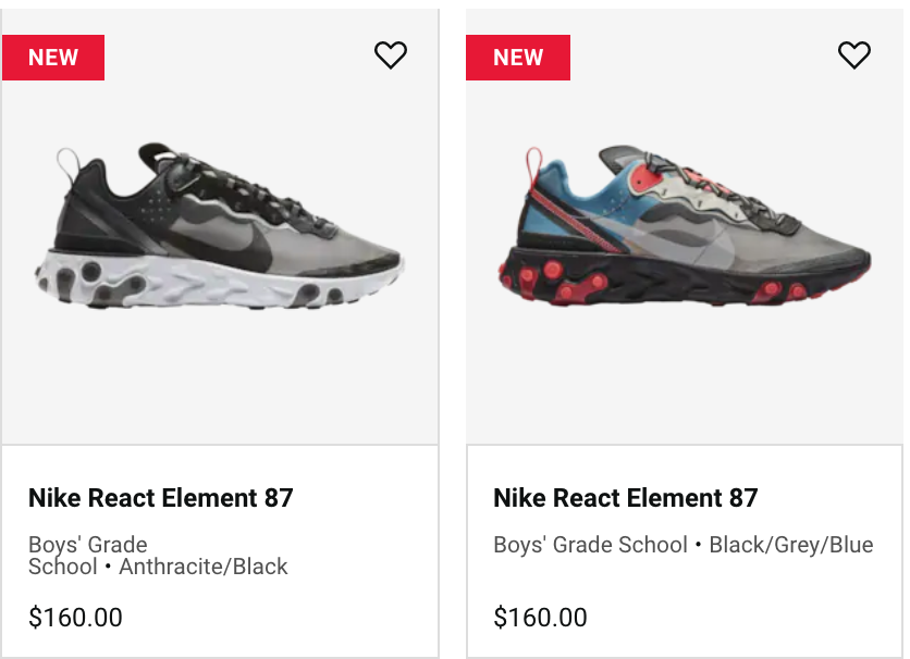 nike react element 87 grade school