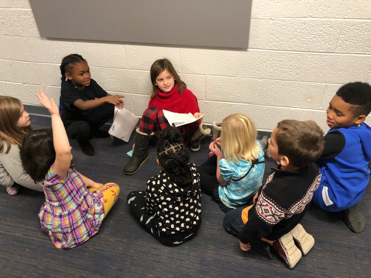 MrsCCorey's tweet photo. Reading our writing to our first grade friends! #pattengillpride https://t.co/VS0mol3bvd