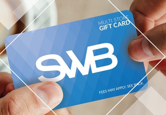 Shop_SWB's tweet image. If you're having trouble deciding what to give someone this holiday, pick up one of our gift cards. They come in any amount between $5 to $500 and are welcome at over 140 retailers, so you can be sure they get exactly what they want this Christmas season.