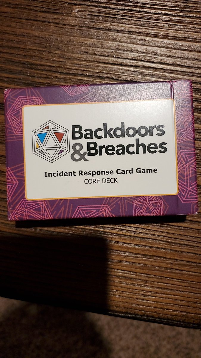 @BHinfoSecurity Got my backdoors and breaches in the mail today. Can't wait to go through it. #incidentresponse #cybersecurity #backdoorsandbreaches