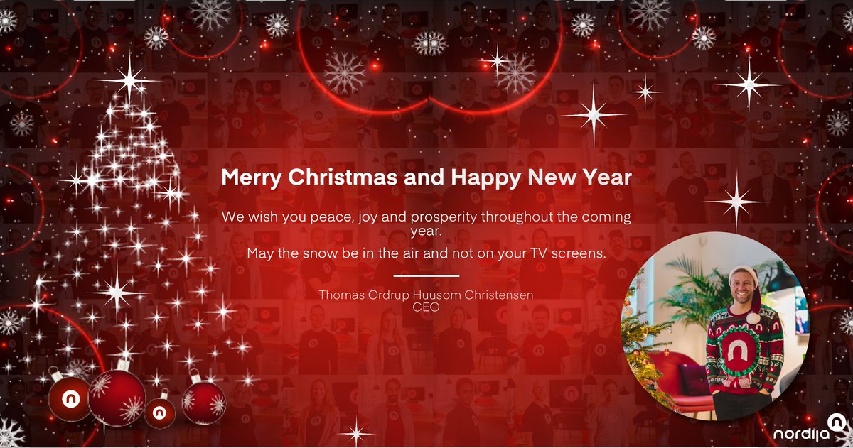 nordija's tweet photo. Dear customers, partners &amp; friends in the business.

 Thank you for being a part of the Nordija family. We have loved meeting you around the world.

Cheers to the New Year! Let’s make it the best yet!

#NordijaTeam #happyholidays https://t.co/s8AjZBHEaU