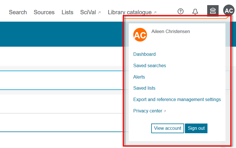 Scopus's tweet photo. You may have noticed a small change to the https://t.co/7YsTdNRfNl upper page navigation. We have made it easier for you to quickly access your dashboard, saved lists and alerts, replacing the previous hamburger with your own personalized icon.  
https://t.co/VJ10SVUsMd https://t.co/KJqT9WOjOK