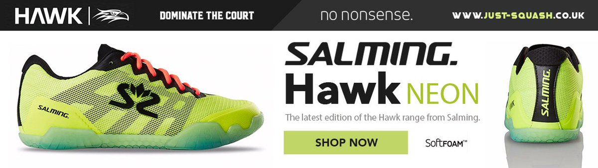 JustSquash1's tweet photo. Salming have just launched a great new looking Hawk squash and indoor court shoe for 2020, Now in a great looking colour of Fluo Yellow Black!

As an added bonus, we are throwing in a free Tecnifibre Tee shirt for free! 

#salming #hawk #squash #shoe #indoor #tecnifibre #freegift https://t.co/ylrOqBRYW0