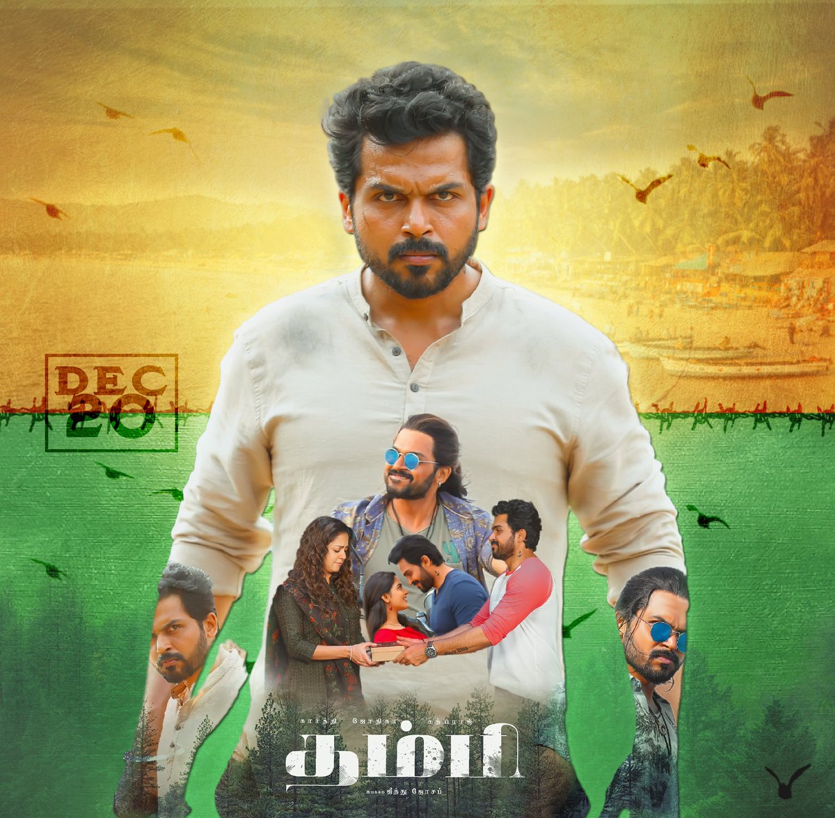 rolex_suriya__'s tweet photo. Here we go 🔥here is our DP design for #Thambi 🔥
@Karthi_Offl looks super powerfull..!
A jeethu Joseph film❤️
A govind vasantha musical ❤️
With beauty @Nikhilavimal1 pairing up with karthi na for the first time❤️
Design by @SBR_offl & @Saranc20 #SRdesign https://t.co/eSDB0eB4CY