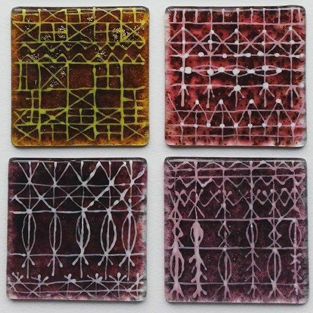 JEcottGlass's tweet photo. New set of coasters, based on a Paul Klee painting, going to the @buckinghamshirecraftguild Gallery today. 
#paulklee #bauhaus #glassdesign #fusedglass #interiordesign #glasssculpture #glassinstallations #glass coasters #christmasgiftsideas #hiyabucks @h… https://t.co/jVXj4nTVXa https://t.co/1eJjd6Ytlt