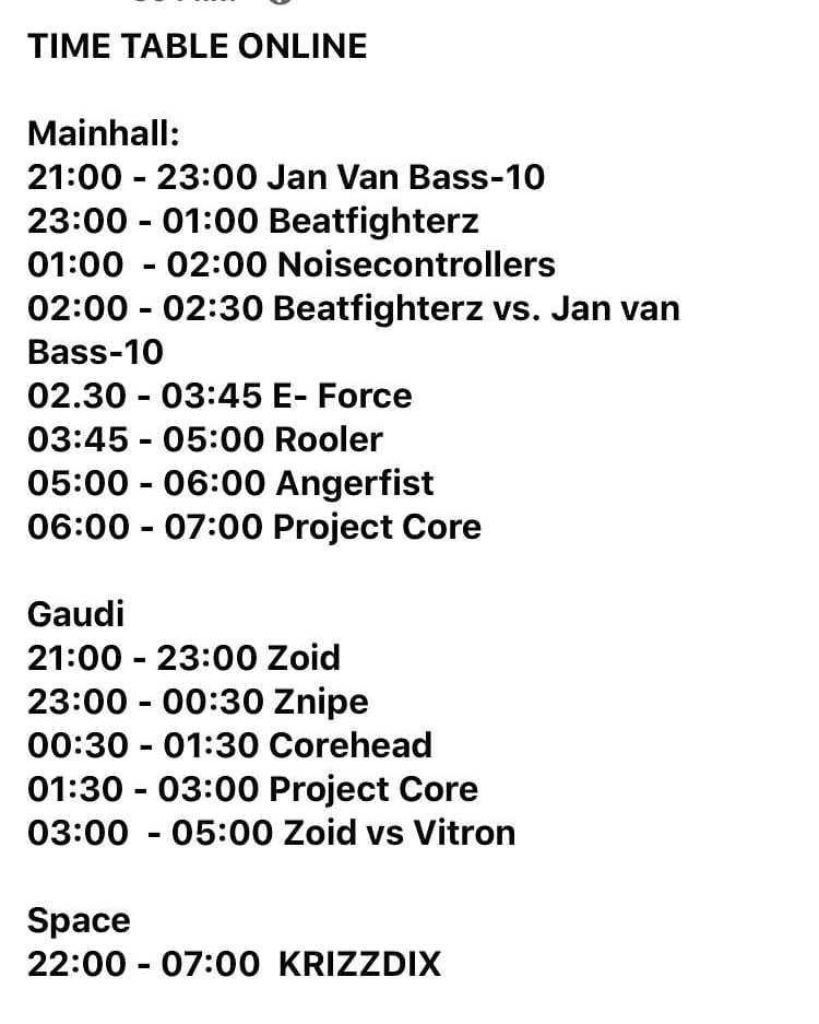 Luki101103's tweet photo. Timetable for Atrium Kiel - Hard Christmas - The Mega Rave To Christmas!🙆‍♂️🔥

First see Zoid from 9:00 p.m. - 11:00 p.m. and then over to the Mainstage!😍🔥

@dj_angerfist  @EforceNL @Noisecontroller @roolerofficial  @vanbass10music @djprojectcore https://t.co/IEYyuFvHQi