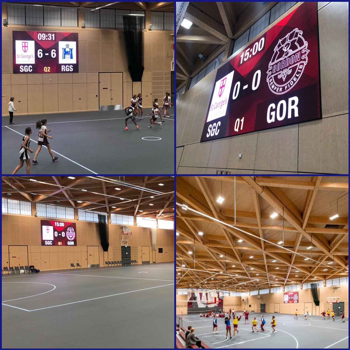 quickscoreltd's tweet photo. The indoor screen we installed at St. George's College's beautiful new indoor Activity Centre. #schoolsport #indoorledscreen #indoorscreen #sportsclubs #sportstech #sports #appdriven #basketball #volleyball #tennis #futsal #football #indoorhockey #hockey #surreyschools #hightech https://t.co/HNKLqH1v5G