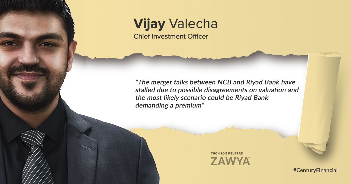 Century_Fin's tweet photo. #NCB &amp; Riyadh Bank have announced ending the initial merger negotiations. CIO,@VijayValecha49 shares his theories about why the progressive merger talks between the two banks is ending. 

Read here: https://t.co/K5ZIGWjE0c 

#NationalCommercialBank #RiyadhBank #CenturyFinancial https://t.co/9kKPE6MvKb