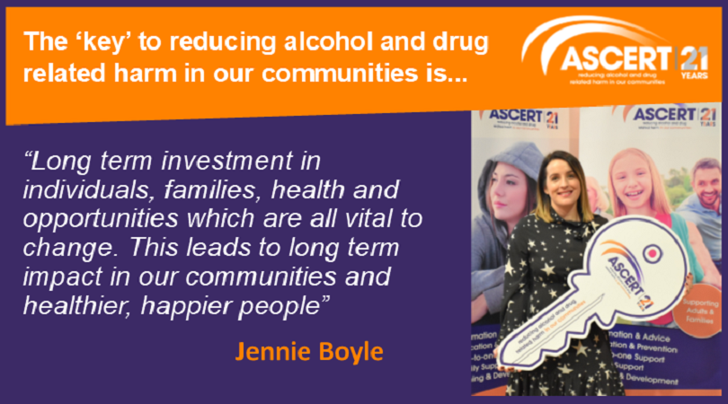 ASCERTNI's tweet photo. Jennie from our team shares what she believes will be the 'key' to reducing alcohol and drug related harm in our communities over the next 21 years #ASCERT21Years https://t.co/qL4bMrm8oh