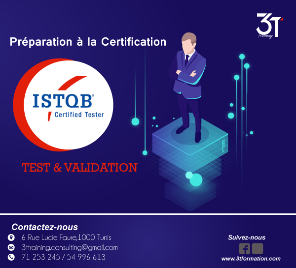 3tFormation's tweet photo. #ISTQB 
#Test et #Validation 
#Formation_professionnelle https://t.co/J0jFUPCbTb