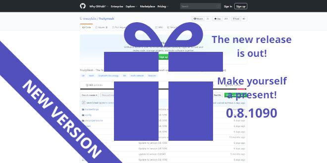 _bluerange_'s tweet photo. Make yourself a present!
Test and programm with the new Open Source GitHub release of FruityMesh: 0.8.1090
Optimized connections, better timing, overall better performance...
https://t.co/wn1BeN1Hha
#IoT #fruitymesh #Bluetoothmesh #Bluetooth #BLE #BLE #BluetoothSIG #opensource https://t.co/RoQYQXFIqc