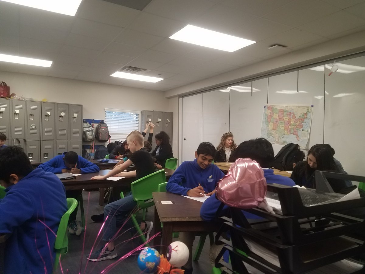 MsRothatFAST's tweet photo. Ana and Sarina did an awesome job leading our SEL class about values and friendship today! (Idea stolen from @MrTMath 😀) @FASTK8Charter #socialemotionallearning #studentleadership #fast2thefuture https://t.co/h7lxQgXUCW
